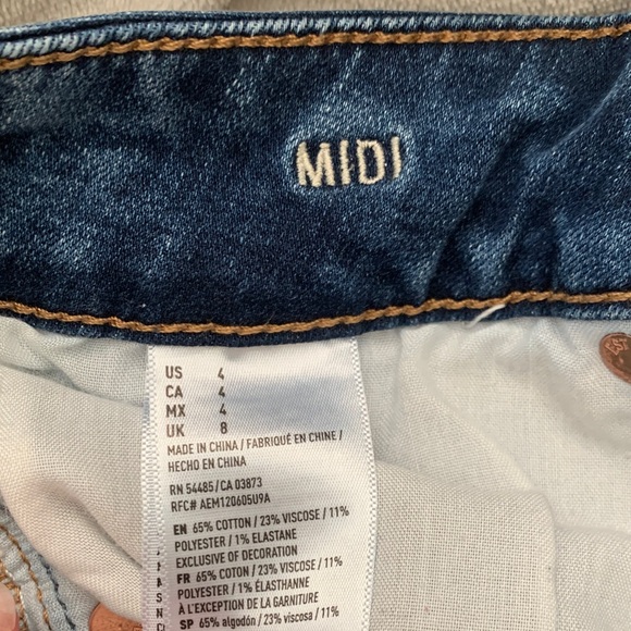 American Eagle Outfitters Ripped Blue Jean Shorts - Picture 2 of 6